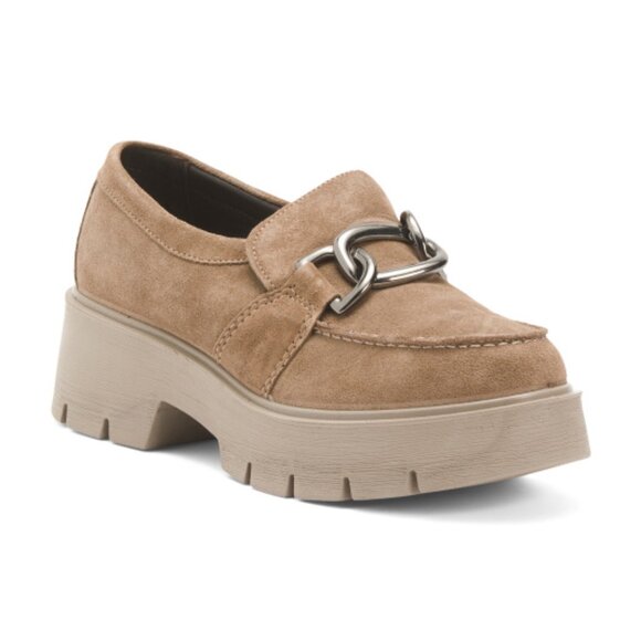 NEW IGI&CO Made In Italy Suede Moccasin Driving Style Loafer brown women 7253j4 - Picture 9 of 11